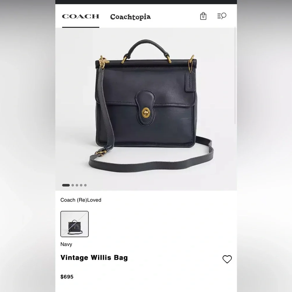 🛎️ Coach Willis Vintage Turnlock Crossbody Bag L2P-9927 in Black! - Picture 16 of 16